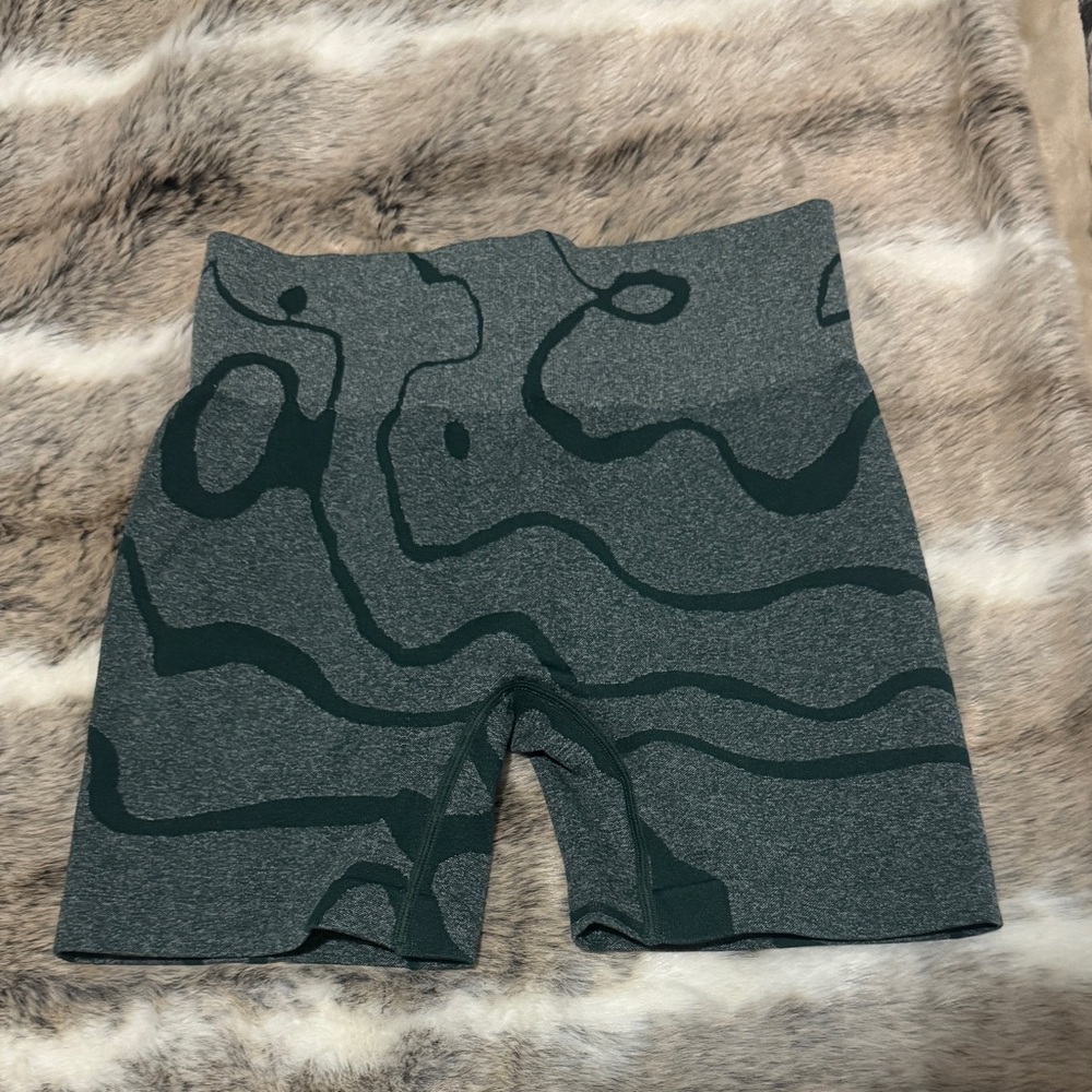 Gymshark Dark and Light Green Athletic Shorts Size Medium NWOT